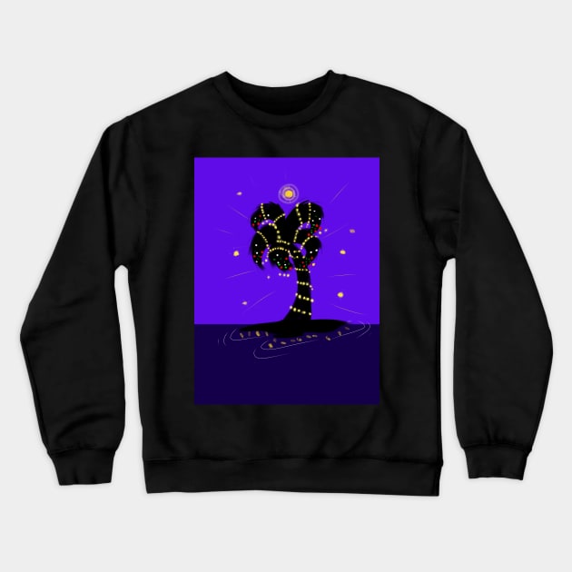 Christmas Palms - Purple Horizon Crewneck Sweatshirt by madtownstudio3000